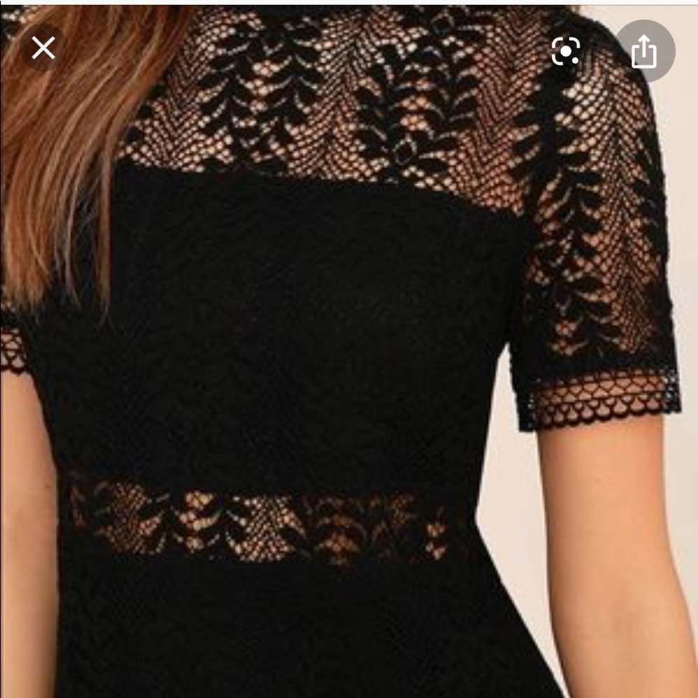 MINKPINK Lulus tell tale mock neck lace dress - Picture 3 of 7